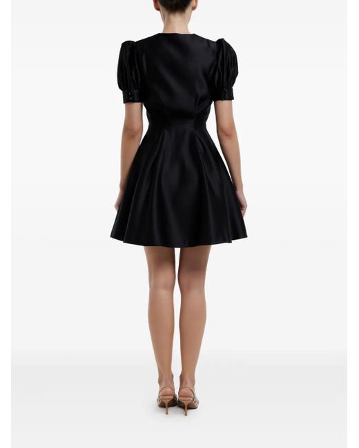POST MERIDIEM Black Button-Down Mini Dress