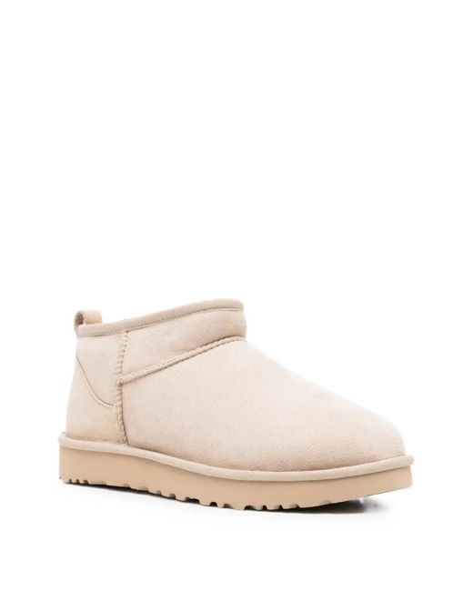 Ugg Natural Classic Ultra Mini Pull-Tab Ankle Boots