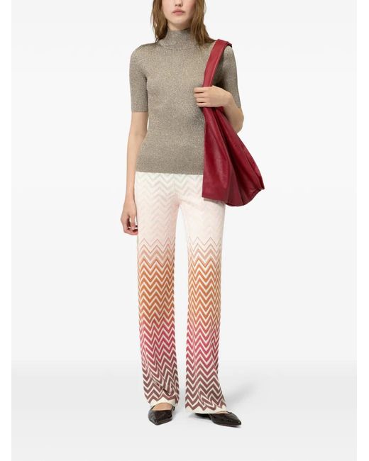Missoni White Zigzag-Patterned Trousers