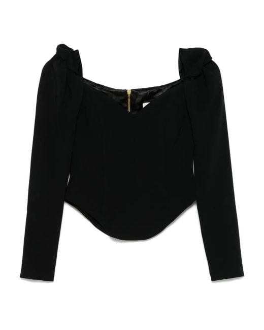 MOOS STUDIO Black Off-Shoulder Top