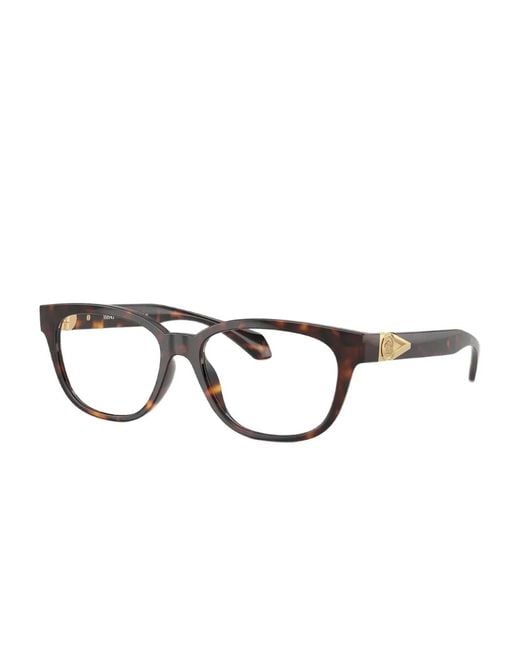 Versace Brown Medusa-Embellished Rectangle Glasses