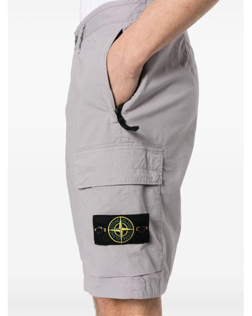Stone Island Shorts Met Compass-logopatch in het Gray voor heren