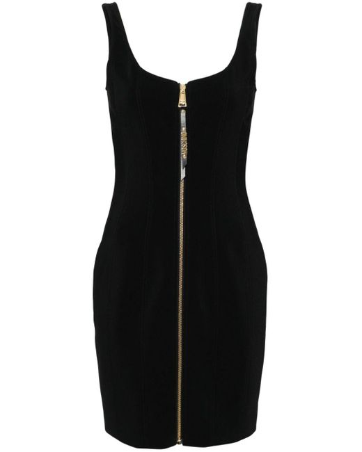 Moschino Mini-jurk Met Diepe Ronde Hals in het Black