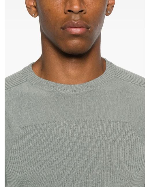 Rick Owens Trui Met Geribbeld Vlak in het Gray voor heren