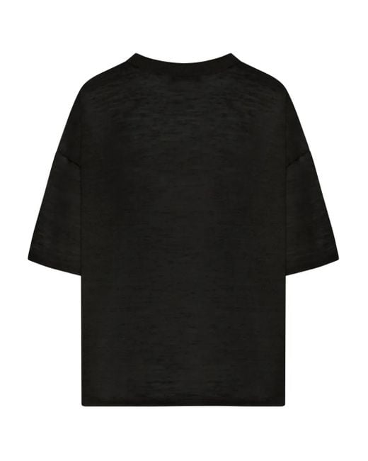 Roberto Collina Black Crew-Neck T-Shirt