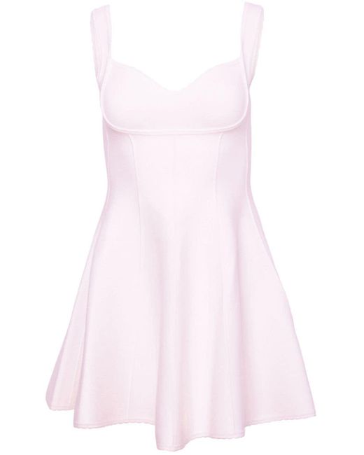 Fleur du Mal Pink Flare-skirt Mini Dress