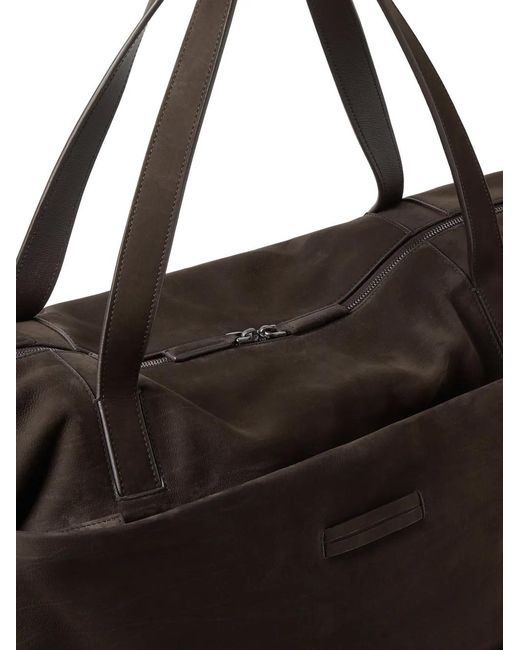 Zegna Black Logo-Detail Holdall for men