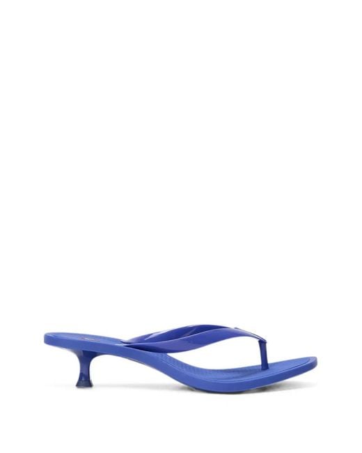 Polo Ralph Lauren Blue Pony-Motif Thong-Strap Sandals
