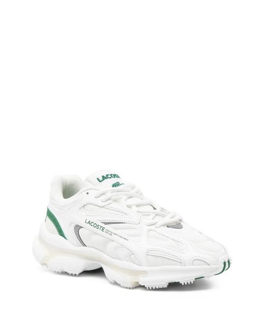 Lacoste White Logo-Printed Trainers for men