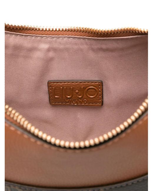 Liu Jo Gray Small Logo-Plaque Shoulder Bag