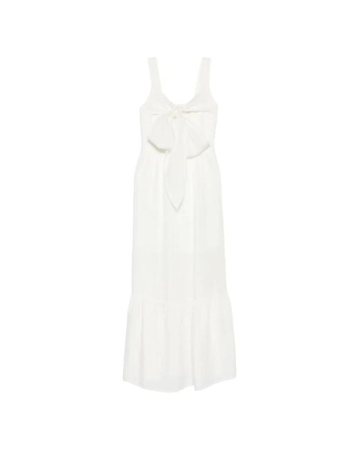 Liu Jo White Bow Ruffle Tiered Day Dress