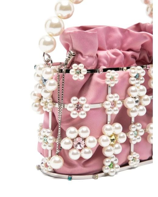 Rosantica Pink Holli Cindy Flora- Appliqué Tote Bag