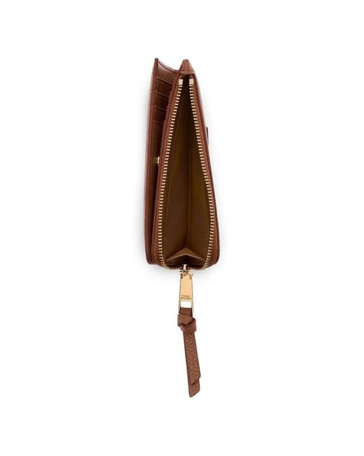 Marc Jacobs Brown Zip Leather Wallet