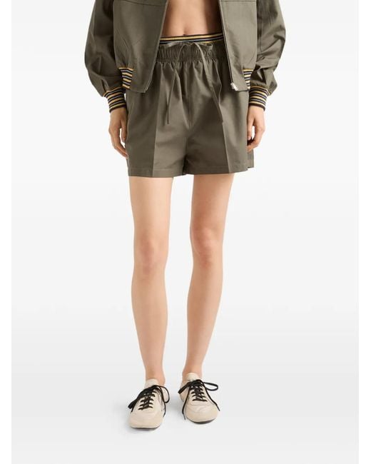 Prada Green Poplin Shorts