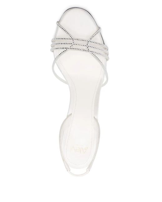 ALEVI White 80Mm Crystal-Embellished Sandals