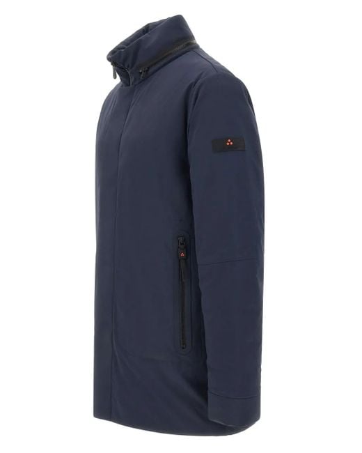 Peuterey Blue Zip-Up Coat for men