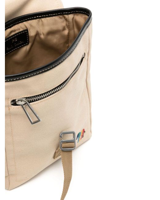 PS by Paul Smith Natural Zebra-embroidered Canvas Messenger Bag for men