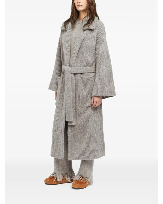 Alanui Gray Belted Coat