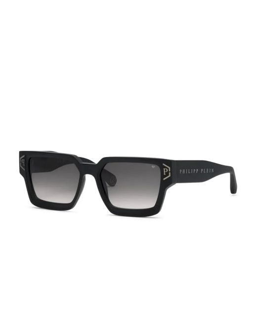Philipp Plein Black Rectangle Shape Sunglasses