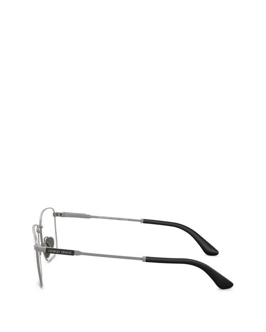 Giorgio Armani White Square-Frame Glasses for men