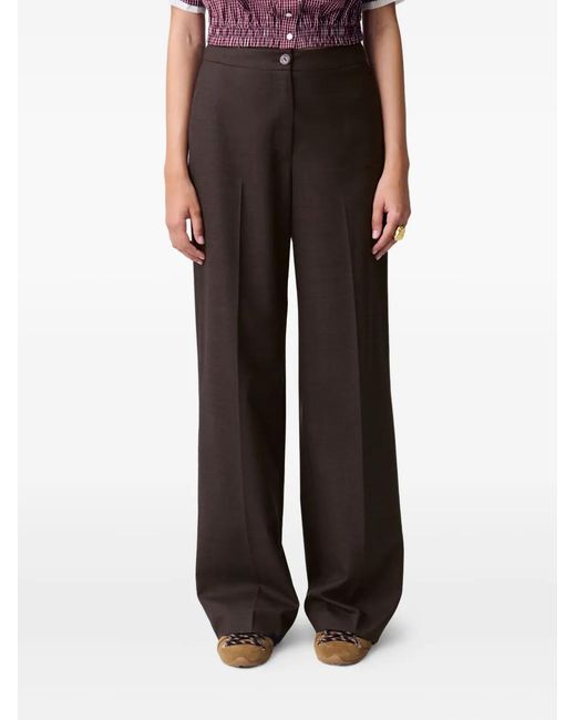Claudie Pierlot Brown Wide-Leg Trousers