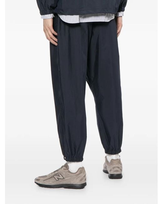 Comme des Garçons Blue Logo-Patch Cargo Pants for men