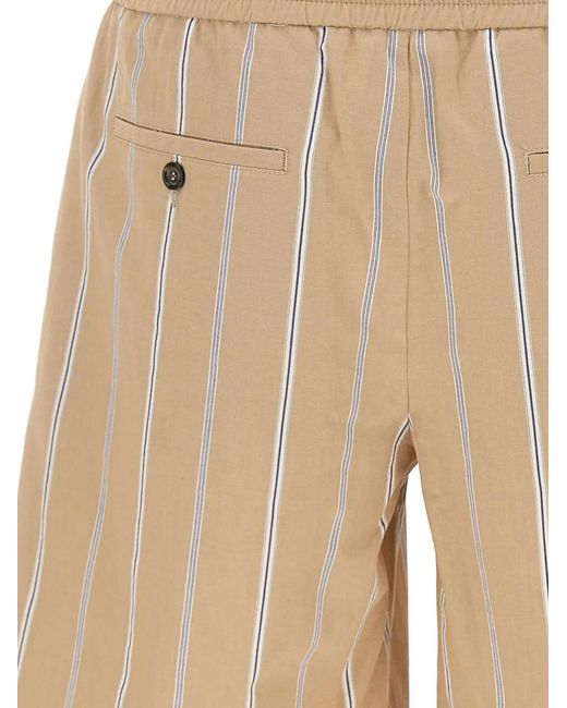 Paolo Pecora Natural Striped Deck Shorts for men