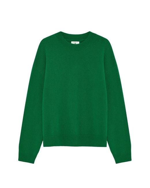Anine Bing Green Lee Crew Sweater
