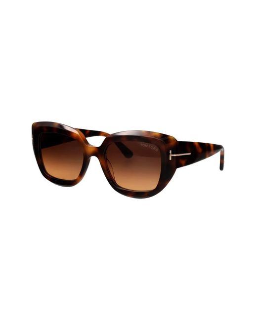 Tom Ford Brown Square-Frame Sunglasses