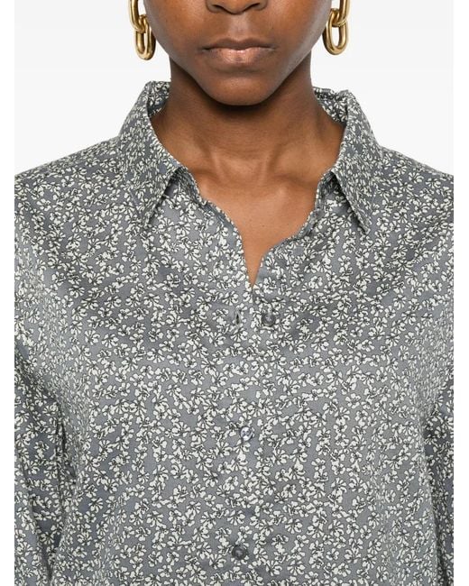 Marc O' Polo Gray Floral-Print Blouse