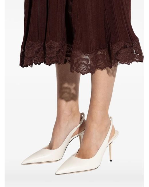 Jimmy Choo White Love Sling Back 85 Pumps