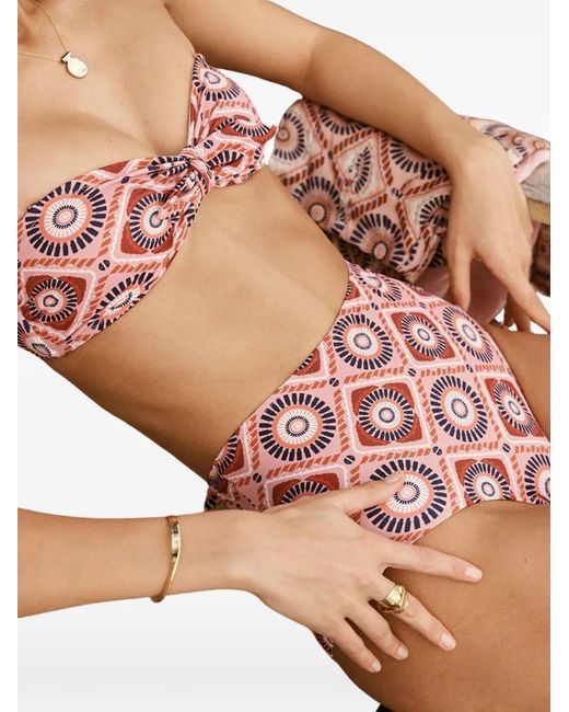 Lemlem Pink Ava Bandeau Bikini Top