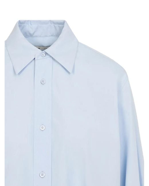 Carven Blue Long-Sleeve Collared Shirt