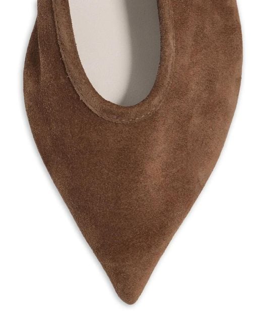 Bimba Y Lola Brown Pointed Suede Pumps