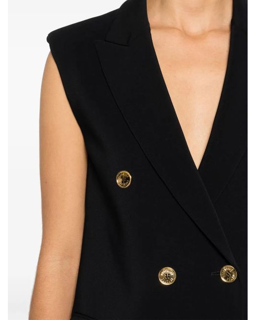 Moschino Black Blazer-Style Gilet