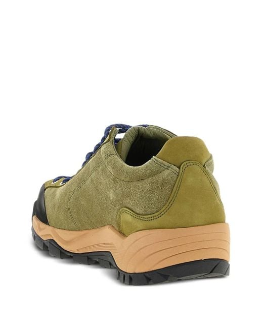 Diemme Green Lace-Up Suede Sneakers for men