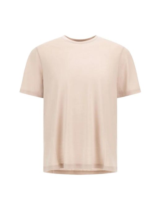 Herno Natural Short-Sleeved Wool T-Shirt for men