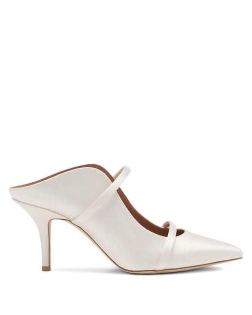 Malone Souliers White 70Mm Maureen Mules