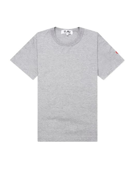 COMME DES GARÇONS PLAY Gray Cotton T-Shirt