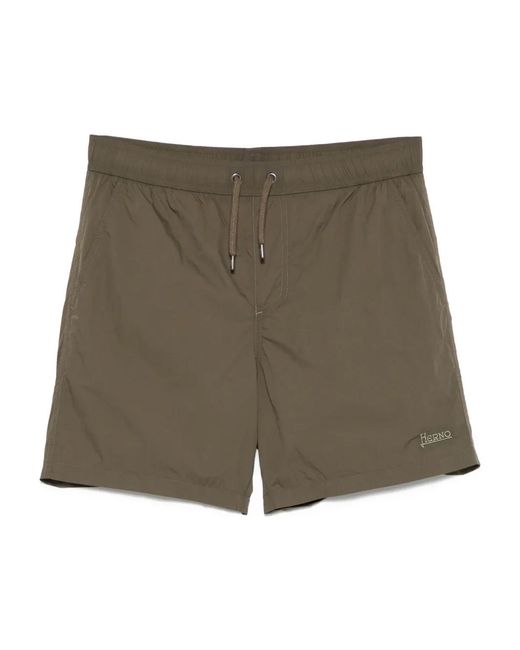 Bañador Plisado Herno de hombre de color Green