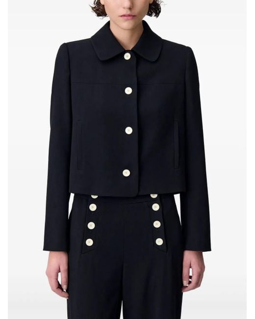 Claudie Pierlot Black Jacke mit Kontrastknöpfen