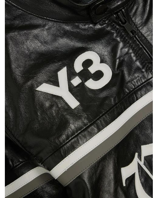 Y-3 Black X Nbhd Leather Jacket for men