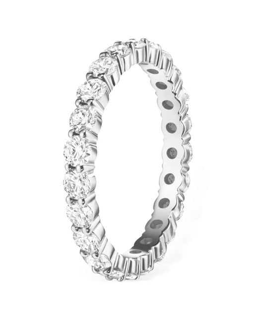 Melissa Kaye White Bague Sadie Eternity Band En Or Blanc 18Ct