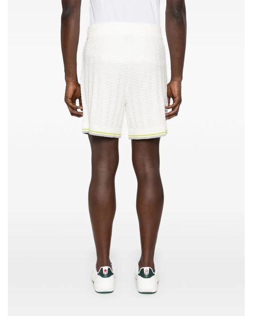 Casablanca White Drawstring Shorts for men