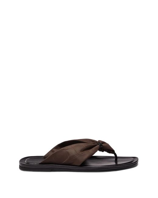 Loulou de Saison Brown Leather Sandals