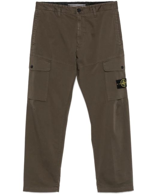 Stone Island Broek Met Compass-Logopatch in het Gray voor heren
