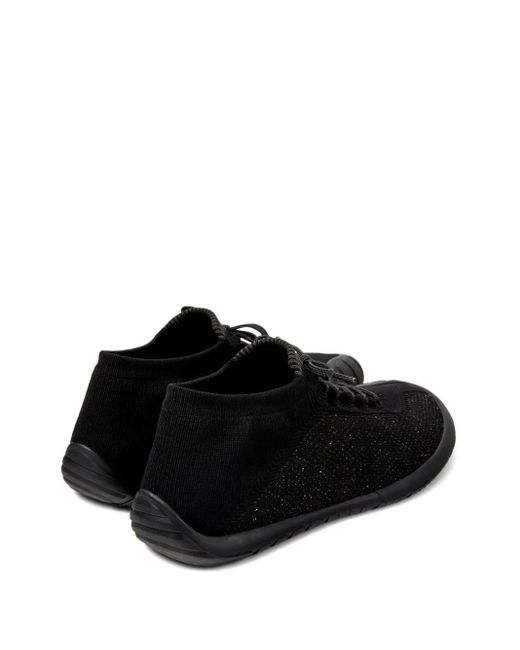 Camper Black Peu Path Knitted Lace-Up Sneakers for men