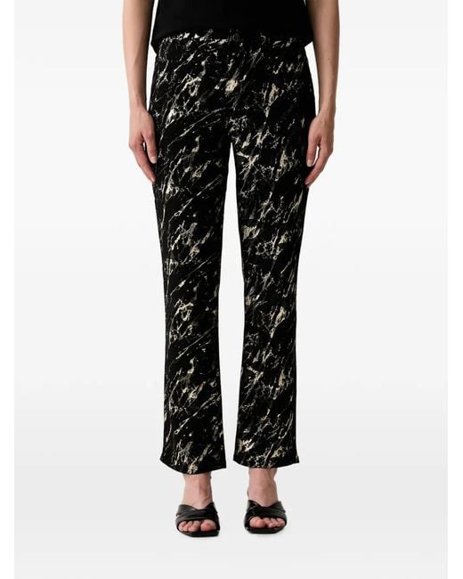 Joseph Ribkoff Black Marble-Print Jeans