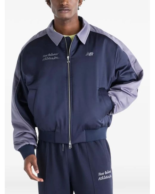 New Balance Blue Sport Legacy Stadium Jacket for men