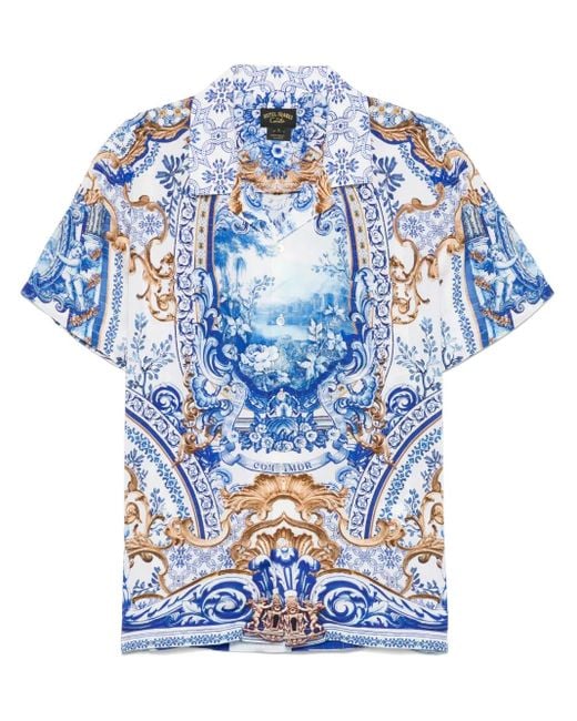 Camicia Adventures di Camilla in Blue da Uomo